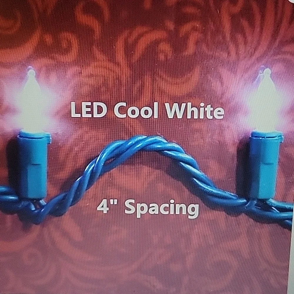 JinBest 150 LED Cool White Christmas lights 50 ft green wire indoor outdoor New…